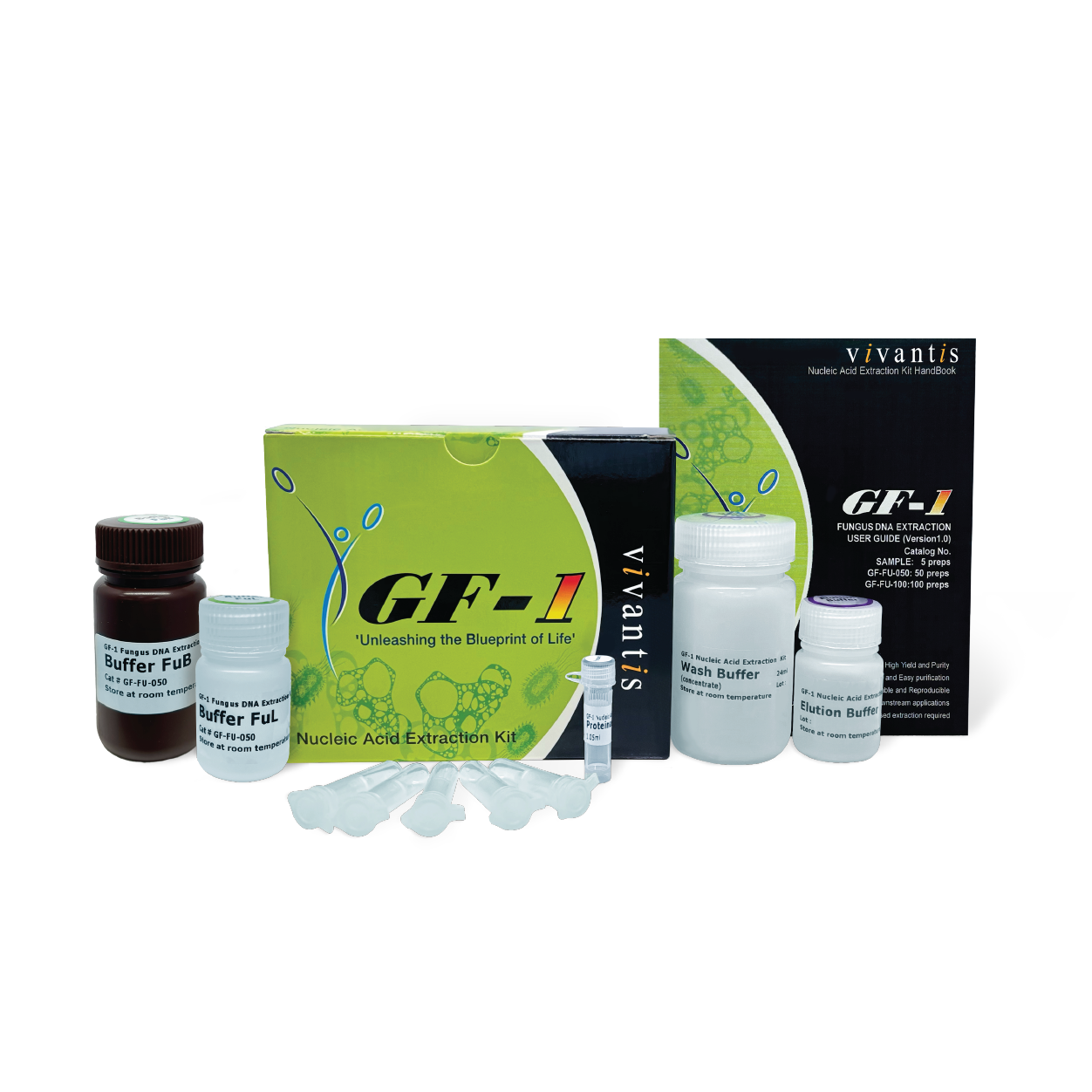 GF-1 Fungus DNA Extraction Kit (Proteinase K included)