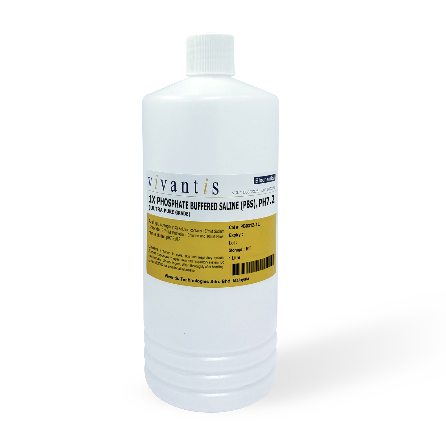 1X Phosphate Buffered Saline, pH7.2, Ultra Pure Grade - Q2UB