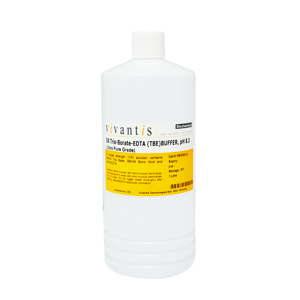 5X Tris-Borate-EDTA (TBE) Buffer (1X Tris-Borate-EDTA Buffer, pH8.3), Ultra Pure Grade - Q2UB
