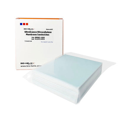 UltraScence Precut NC Membrane Sandwiches 20 Sheets / 0.2 μm / 7.3 x 8.3 cm