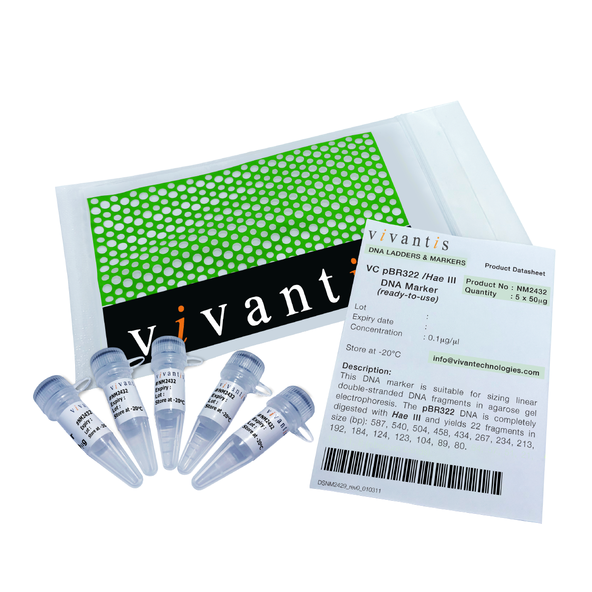 VC pBR 322/ Hae III Marker (ready-to-use)