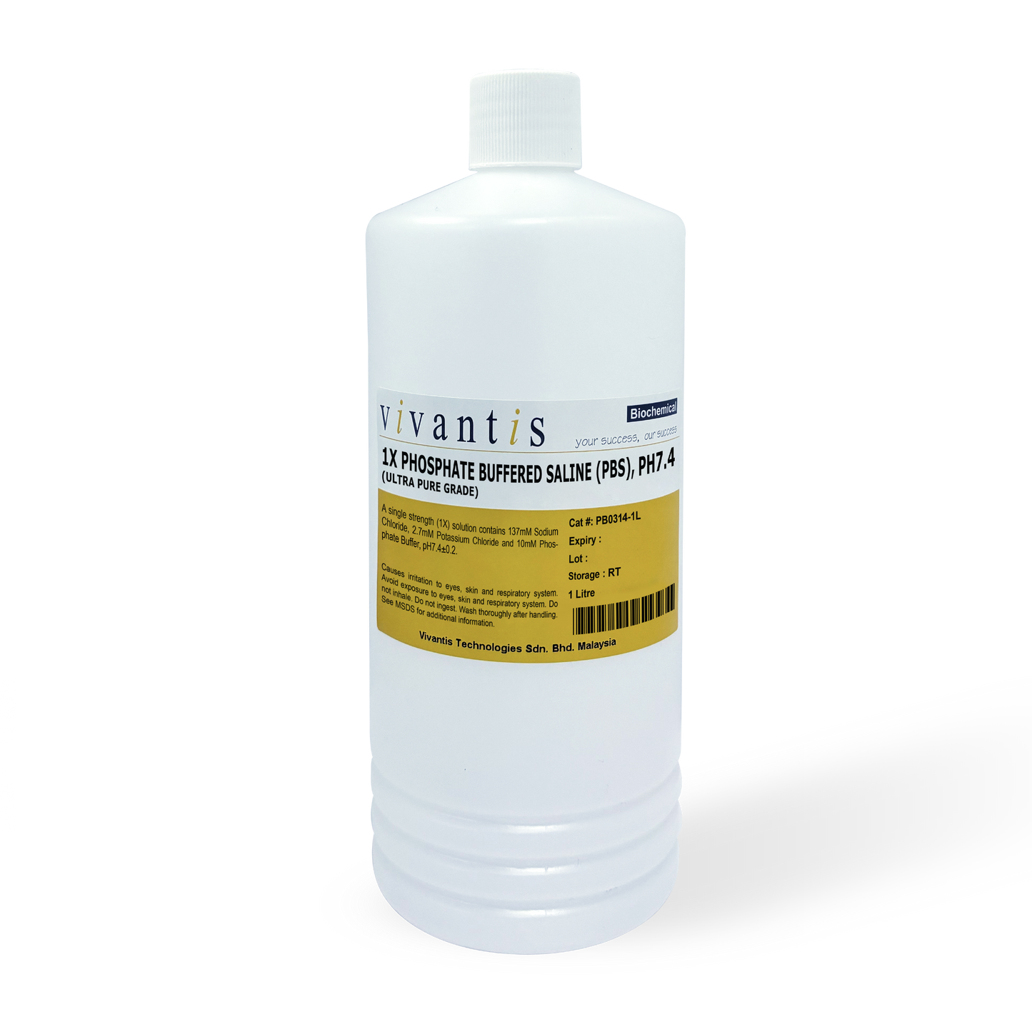 1X Phosphate Buffered Saline, pH7.4, Ultra Pure Grade