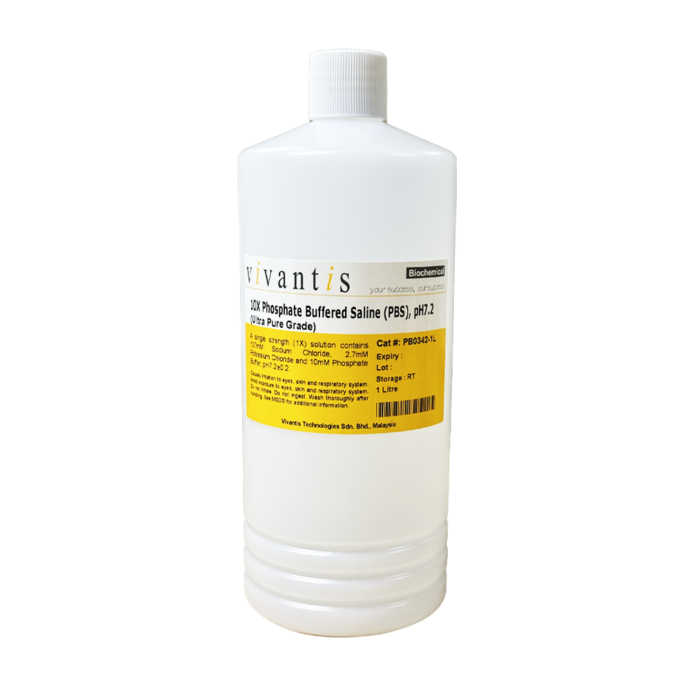 10X Phosphate Buffered Saline (1X Phosphate Buffered Saline, pH7.2), Ultra Pure Grade