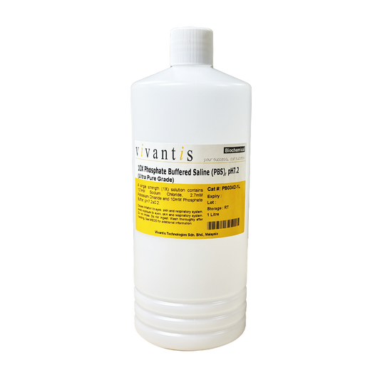 10X Phosphate Buffered Saline (1X Phosphate Buffered Saline, pH7.2), Ultra Pure Grade