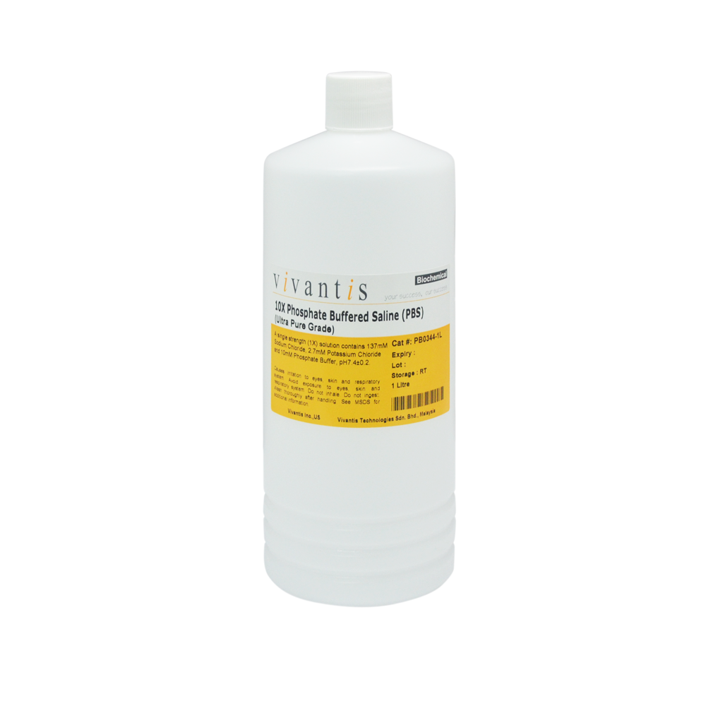 10X Phosphate Buffered Saline (1X Phosphate Buffered Saline, pH7.4), Ultra Pure Grade