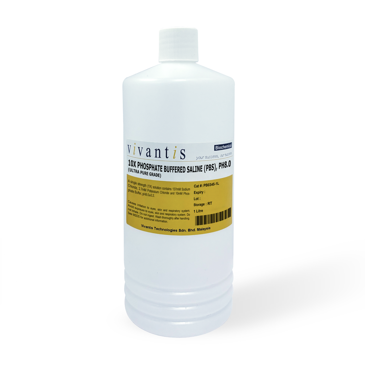 10X Phosphate Buffered Saline (1X Phosphate Buffered Saline, pH8.0), Ultra Pure Grade