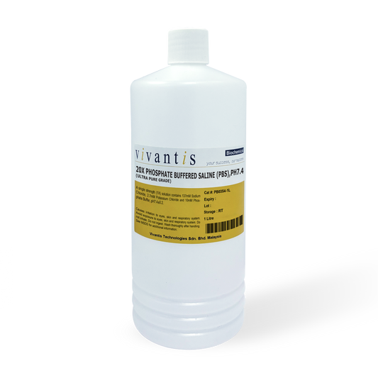 20X Phosphate Buffered Saline (1X Phosphate Buffered Saline, pH7.4), Ultra Pure Grade