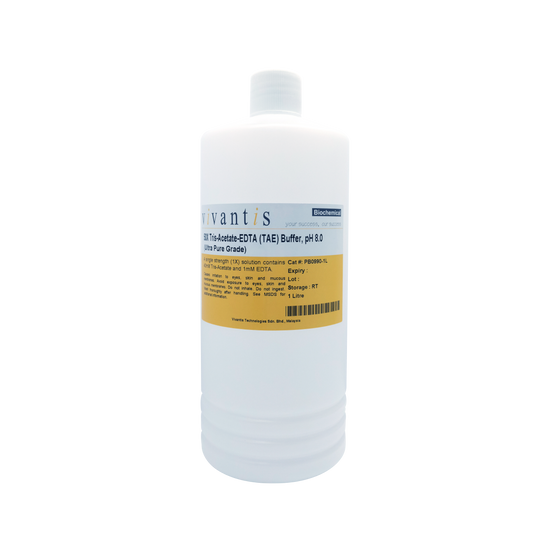 50X Tris-Acetate-EDTA (TAE) Buffer (1X Tris-Acetate-EDTA Buffer, pH8.0), Ultra Pure Grade