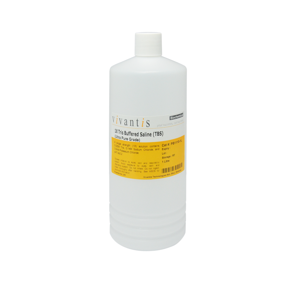 1X Tris Buffered Saline (TBS), pH7.4, Ultra Pure Grade